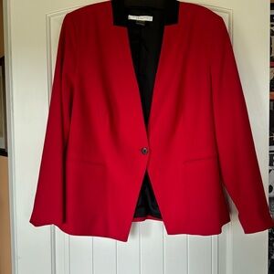Peter Nygard Red with Black Trim Collar